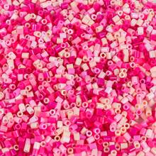 1 Box (3000pcs) 2.6mm Pink Tone Large Hole Mini Fuse Beads - DIY Jewelry Making, Pixel Art & Craft Mosaic Colorful Plastic Beads - Durable Crafting Supplies For Jewelry Designers