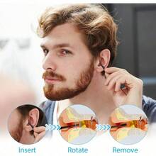 Silicone Ear Wax Removal Tool, Reusable Spiral Ear Wax Removal Tool,  Soft Removal Ear Wax Removal Tool With Cleaning Brush For Olders Adult Kids - màu sắc ngẫu nhiên - Xem 4