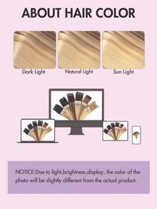 6件套1片式夹式接发，真人发丝，直发，挑染，夹式真人发，派对自然黑直发，女士夹式接发，女孩角色扮演和派对，易于佩戴，圣诞节适用 - 彩色 - 查看 8