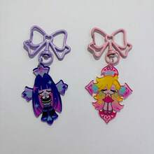 2个卡通动漫风格钥匙扣，渐变2D亚克力饰品，动漫迷纪念品 - 彩色 - 查看 9