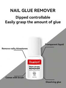 10毫升神奇指甲胶水卸除剂，适用于按压式美甲，快速卸除粘合剂 - 無色 - 查看 3