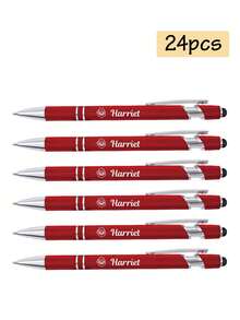 1-120pcs Custom Name Pens, Back To School Supplies For Kids, Personalized Business Engraver Pens Ballpoint, Customized Gel Pens, Customizable Teacher Pens, Stylus Pens For Touch Screens, Retractable Writing Ball Pen, Suitable For Birthday Gifts, Teacher's Day, Back To School Supplies, Daily School, Office, Ideas Gifts For Him/Her, Kids, Friends, Students, Workers, Coworkers, Customized Crafts, Vintage, Home & Living, Christmas Home Atmosphere, Souvenirs, Reusable, Adorable, High-Quality, Office Decor, Elegant Living - Multicolor - View 15