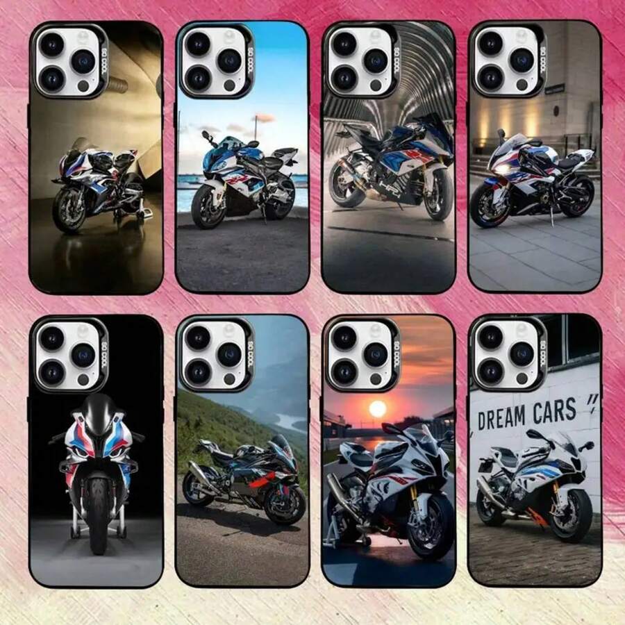Funda para teléfono Bike B-Bmwes Moto S1000rr para iPhone17,16,15,14,13,12,11 Plus, Pro Max, cubierta negra mate a prueba de golpes - z3 - Ver 1