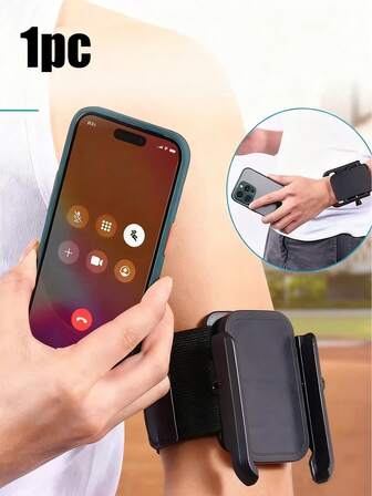 Wristband Phone Holder For Running/Cycling, 360°Rotation & Detachable Sports Armband, Rotatable Wristband Phone Holder, Wristband Cell Phone Holder, Sports Wristband, Wrist Brace Support, Adhesive, Adjustable, Rotate To Unlock/Lock, For Most Phone Models, For Outdoor Running, Hiking, Biking, New Year'S Gift, Valentine'S Day Gift