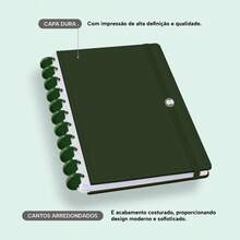 Disco Notebook + Iscool Hardcover 140 Sheets Smart Solid Colors - Army Green - View 8