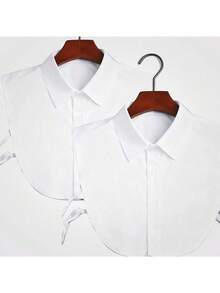 1 件可拆卸衬衫领，1 件时尚可拆卸女领，防滑设计，多功能装饰，适合所有季节，半衬衫假领，可用于连衣裙和圣诞装饰