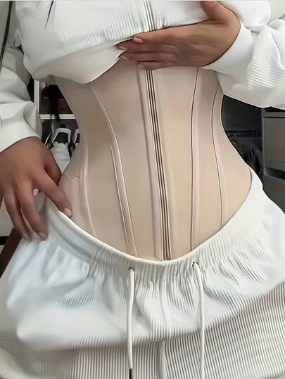 1pc Waist Trainer Belt With Zipper Girdle High Compression Body Shaper Waistband Faja For Women Underbust Corset Latex Waist Cincher