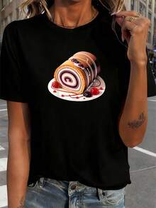 Camisetas femininas - Preto - Ver 1