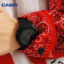 Casio 卡西欧 G-Shock 数字模拟双显手表，48.5 毫米黑色多边形表盘，树脂表带，200 米防水，双显，防震 GA-2100-1A1PR - 均碼 - 查看 8