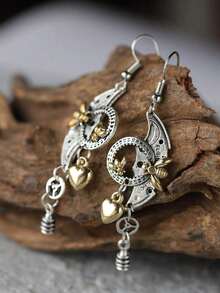 Retro Punk Mechanical  Earrings, Fashionable Bohemian Style Pendant Earrings, Unique Women's Jewelry Gifts. - 1 Cặp - Xem 3