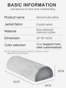 وسادة نصف دائرية للراحة لصالون التجميل، وسادة مريحة من رغوة الذاكرة، غطاء قابل للغسيل، مناسبة لمن ينامون على الجنب
