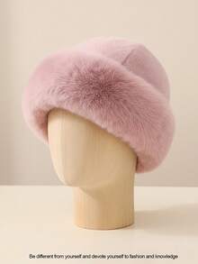 1pc/2pcs/5pcs Cute Multifunctional Stretchable Fluffy Soft Cozy Infant/Toddler Mongolian Hat Set, Suitable For Daily Wear All Seasons - Multicolor - View 13