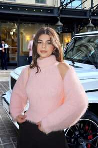 DAZY Set de 2 piezas de mujer con cárdigan de manga larga de unicolor y suéter sin mangas de cuello alto, otoño/invierno Y2k