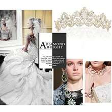 Aukmla Wedding Hair Accessories Bride Crowns Flower Queen Tiaras Headpiece for Women (Gold)(default) - Multicolor - Ver 7