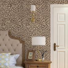 1张极简豹纹壁纸，适用于装饰客厅、卧室、家居、酒店及其他房间，易于安装。 - 彩色 - 查看 1