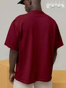 Camiseta Oversized Street Academia Frases Nunca é de Leve Estampada Unissex Treino REF 3277 FLUXO GEEK - bordô - Visão 9