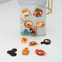 8/12/22/24/36/50pcs Delicious Food Themed Refrigerator Decor, Creative Stickers For Kitchen, Home, Office And Whiteboards, Miniature Bread, Pizza And Pastry Food Models For Refrigerator And DIY Crafts (Magnets Not Included) - Multicolor - View 7