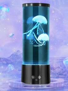 1個 RGB 變色水母熔岩燈，雙 USB 與電池供電海洋夜燈，臥室、遊戲室、家居裝飾室內氛圍燈，節日與生日禮物，不含電池 - 彩色 - 查看 9