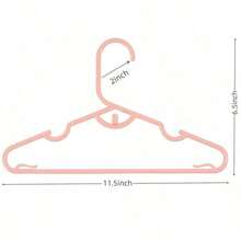 Children's Clothes Hangers, Multi-Functional Plastic Non-Slip Baby Hangers, Stackable, Wet & Dry Use, Heavy Duty, Suitable For Laundry, Storage, Hotels And Home Organization - Multicolor - View 2