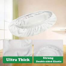 4 White Reusable Mop Replacement Pads, A Mop Cloth That Can Be Used Both Dry And Wet, Suitable For Scenarios Such As Dormitories, Offices, Kitchens, And Bedrooms. It Is A Practical And Good Item For Daily Cleaning - 白色 - 查看 2