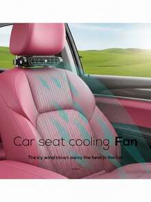 即时制冷后座USB车载风扇 | 便携式静音无刷电机 | 三档风速可调，适用于所有车型（SUV、轿车、房车、卡车） | 缓解座椅闷热，促进空气流通，无需电池