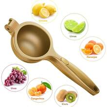 Exprimidor de LimonesExprimidor Prensado de Naranjas Manual Exprimidor Resistente Manual de citricos de Primera Calidad de Acero Inoxidable Exprimidor de Citricos para Jugos Cocteles de Fiesta Oro - Aire - Ver 4
