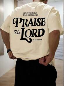 Nuevos artículos populares de 2026Zrgoth: Camiseta de manga corta para hombre, versátil, minimalista, con estampado. |   Tema de los Salmos Bíblicos - Negro - Ver 7