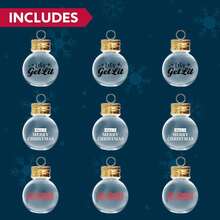 Juego de 9 adornos de Navidad, bola transparente rellenable de 1.7 onzas, decoración colgante de árbol para Navidad, día festivo, decoraciones interiores y exteriores - 1 - Ver 7