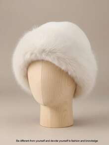 1pc/2pcs/5pcs Cute Multifunctional Stretchable Fluffy Soft Cozy Infant/Toddler Mongolian Hat Set, Suitable For Daily Wear All Seasons - Multicolor - View 3