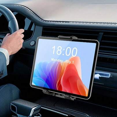 4-14英寸可调节CD槽平板电脑及手机车载支架，ABS材质