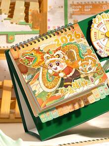 1 Lịch xoay hoạt hình năm Ngựa 2026 | Lịch lật mini dễ thương - Trang trí để bàn văn phòng | Đếm ngược ngày thi và lên kế hoạch tự giác cho học sinh - Nhiều màu - Xem 6