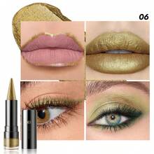 YOUNG VISION 1pc Multifunctional Pointed Pearl Shimmer Lip Liner Pencil - Lipstick, Eyeshadow, Eyeliner, Lip Shaping, Suitable For Daily, Party, Stage, Bonfire Night, Christmas, Thanksgiving, Valentine's Day, Lip Makeup Gift For Friends, Girlfriend - 彩色 - 查看 17