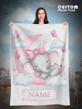 1pc Custom Name Blanket For Bed,Personalized Bedding Blanket With Name, Personalized Throws Blanket, Cute Blanket, Best K Blanket, Cozy Blanket, Family Gift, Birthday Gifts, Christmas Gifts ,Personalized Gifts, Gift For Son/Daughter, Gift For Friend