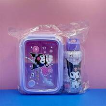 (Authorized) Sanrio 1/Set Coolomi And Melody Lunch Box Set, Katy Cat Cinnamon Roll With Straw Cup And Cute Character Storage Box -3-Box Bento Box, PP Material Cup, Suitable For Collecting Gifts At Parties (Pink, Blue, Purple), Suitable For Travel Accessories, Birthdays, Valentine's Day, Weddings, New Year Gifts - Multicolor - View 15