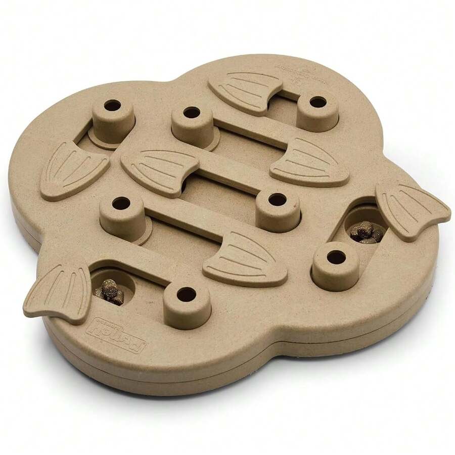 Outward Hound By Nina Ottosson Dog Hide N' Slide Treat Puzzle Enrichment Toy, Level 2 Intermediate, Tan, Composite,1Count(Packof1),DogHide-N-Slide(Tan) - DogHide-N-Slide (Màu nâu vàng) - Xem 1