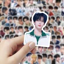 103张ZB1贴纸，ZERO-BASEONE贴纸，Yujin，张昊Ricky，Kpop贴纸，DIY剪贴簿贴纸，礼品包装贴纸，桌面装饰贴纸，水瓶和手机壳装饰贴纸，派对装饰贴纸 - 彩色 - 查看 5