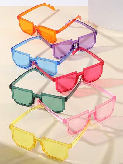 Set de 7 gafas de estilo elegante, gafas de moda multicolor, adecuadas para la vida diaria, salidas, fiestas, viajes, todas las estaciones