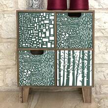 XZGB Large Mixed Media Stencils Sea Bubbles Spirals Template Cell Theory Cubist Stencil Aspen Trees Branches Painting Stencils For Canvas Arts Journaling Scrapbooking Card Making - As Pic - View 2
