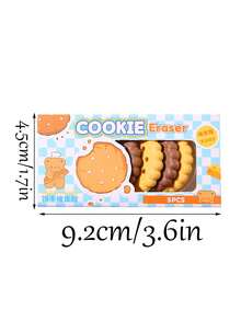 Biscuit Eraser, Cute Sensory Stress Relieving Toy, Suitable For School, Office, And Home Use - Multicolor - View 2