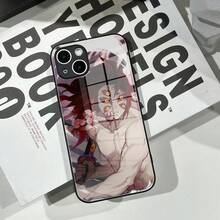 Funda de teléfono  Kokushibo, cubierta de vidrio templado compatible con  17 16 15 Pro Max 14 13 12 Mini Plus  S25 24 Ultra, cubierta compatible con funda de  17, funda de  17 Pro, funda de  17 Pro Max - Negro2 - Ver 2