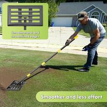 Lawn Leveling Rake17"x10" Lawn Leveler Tool for Lawns with 5FT Ergonomic Handle Heavy Duty Leveling Rakes for Lawns Yard Garden Golf Course Ease Level Soil Sand Dirt SurfacesGarden Rakes