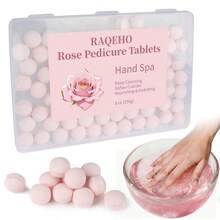 AWYYManicure Spa Balls 8oz -Rose Soak Balls Moisturizing Tablets Cuticle Soften Bombas Efervescentes Para Pedicure Spa Nail Supplies Tools For Hand Soak Pedicure Soak Nail Care Nail Salon 80count - Rose - View 1
