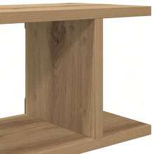 Juego de 2 estantes de pared vidaXL, roble artesanal - madera de ingeniería, 75x18x20 cm - Marrón - Ver 5