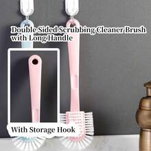 TendenciaMumusuki Cepillo para Zapatos de Doble Cara, Limpiador Multifuncional de Mango Largo Herramienta de Limpieza Cerdas Suaves y Duras para una Limpieza Suave y ResistenteCalidad premium - 1 - Ver 7