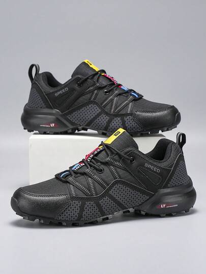 Classic Plus Size Men's Ultralight Breathable Outdoor Hiking Trail Training Casual Versatile Comfortable Sports Running Shoes, Suitable For All Seasons, Ideal For Daily Wear, Vacation And Travel