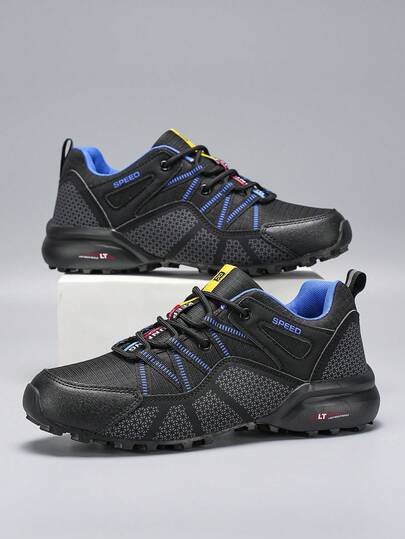 Classic Plus Size Men's Ultralight Breathable Outdoor Hiking Trail Training Casual Versatile Comfortable Sports Running Shoes, Suitable For All Seasons, Ideal For Daily Wear, Vacation And Travel