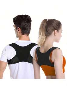 1pc Invisible Posture Corrector Back Support Belt, Posture Corrector, Fixation Strap, Suitable For Adult Men, Sports Outdoor Accessories, Auxiliary Training Tool, Correcting And Preventing Hunchback, Christmas, Thanksgiving, New Year Holiday Gift, Fitness Accessory - Multicolor - View 3
