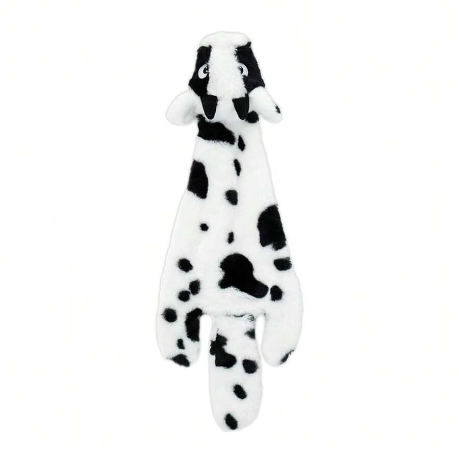Best Pet Supplies 2-In-1 Stuffless Squeaky Dog Toys With Soft, Durable Fabric For Small, Medium, And Large Pets, No Stuffing For Indoor Play, Holds A Plastic Bottle - Cow, Medium,Medium,Cow - Con bò - Xem 1