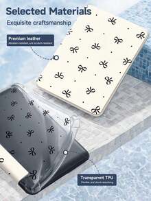 Étui de protection pour tablette Capol avec imprimé nœud à pois, compatible avec iPad 10,2 pouces, Pro 11 (2021/2020/10e génération), Mini 4/5/6, Galaxy Tab A8 10,5 pouces (modèle 2022), avec fente pour crayon, absorption des chocs, fonction de support, également compatible avec Kindle (11e génération - sortie 2024) - Multicolore - Voir 11