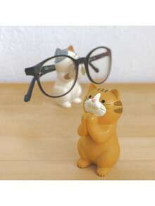 1pc Slouchy Phone Holder, Horizontal Cat Eye Glasses Rack, Office Pen Holder Storage Box, Student Desk Resin Crafts Decor Room Decor Home Decor Ornaments Home Miniature Things